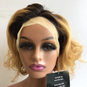 Home center wig 13x4 loose wave lace front wig color remy hair 8 inch